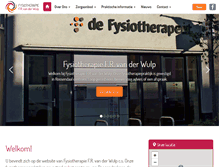 Tablet Screenshot of fysiovanderwulp.nl